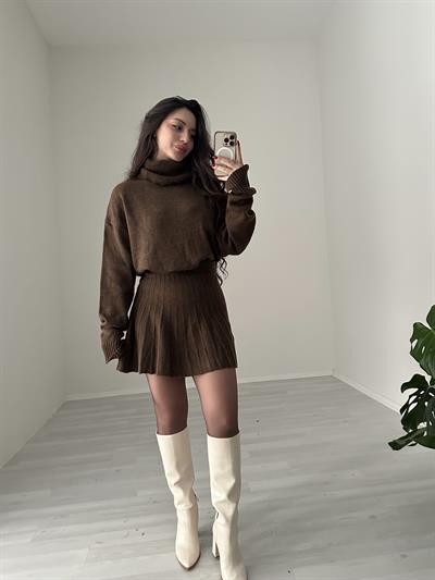 Abbey Premium Triko Kahve Takım