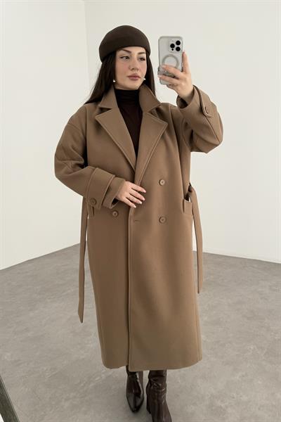 Angora Premium Klasik Vizon Kaban