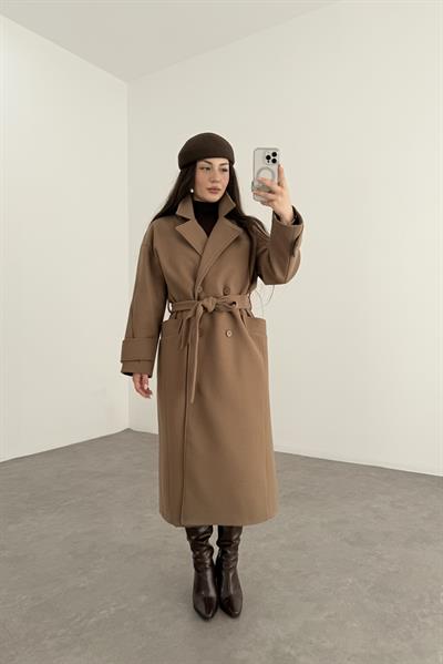 Angora Premium Klasik Vizon Kaban