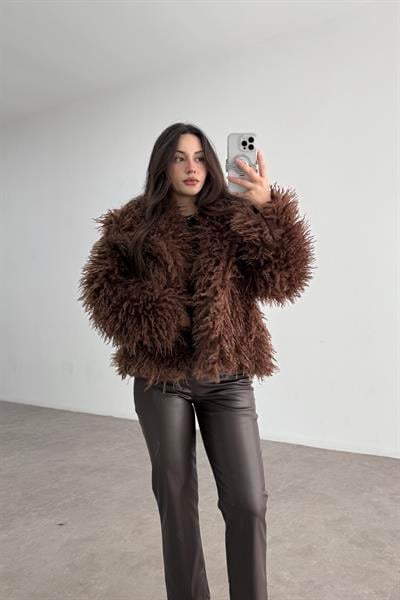 Angus Kahve Yakalı Kürk