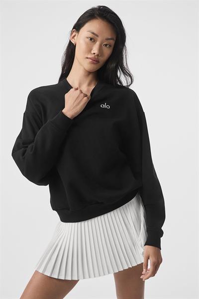 AO Logolu Siyah Oversize Sweat