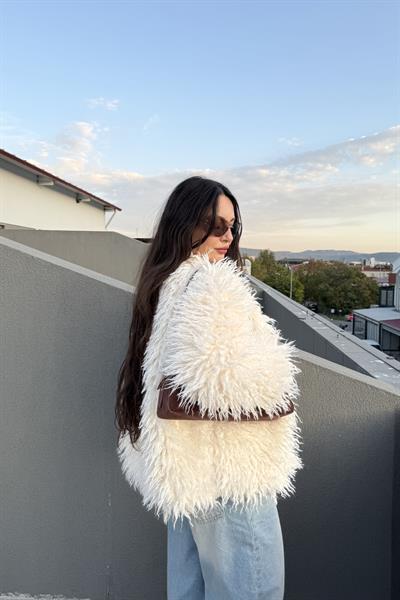 Aries Yünlü Ekru Kürk