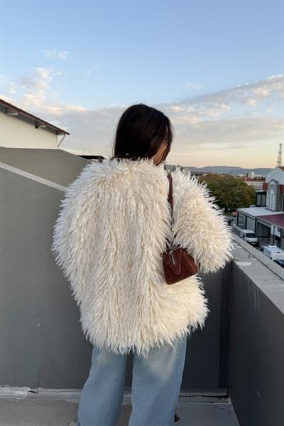 Aries Yünlü Ekru Kürk