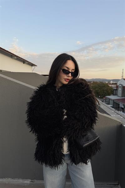 Aries Yünlü Sİiyah Kürk