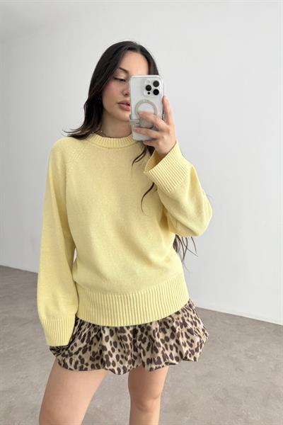 Asos Orj. Butter Yellow Geniş Ribanalı Kazak