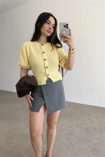 Ass Orj. Butter Yellow Kısa Kollu Hırka