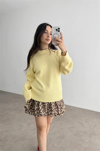 Asos Orj. Butter Yellow Geniş Ribanalı Kazak
