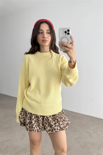 Asos Orj. Butter Yellow Geniş Ribanalı Kazak