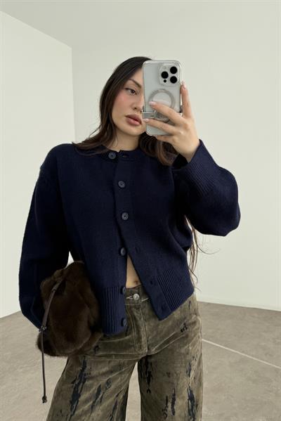 Ass Orijinal Düğmeli Premium Kalite Lacivert Hırka