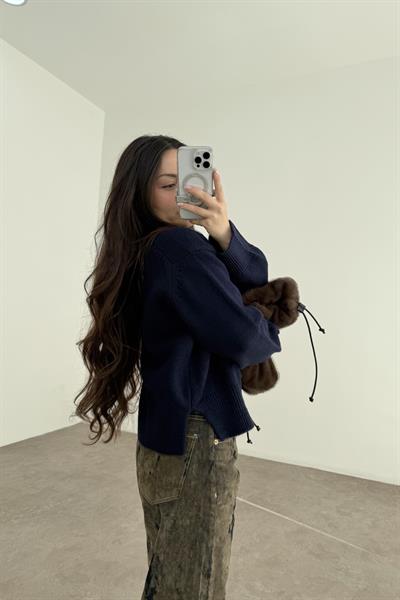 Ass Orijinal Düğmeli Premium Kalite Lacivert Hırka