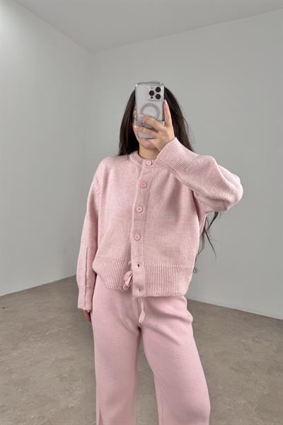 Ass Orijinal Düğmeli Premium Kalite Pembe Hırka