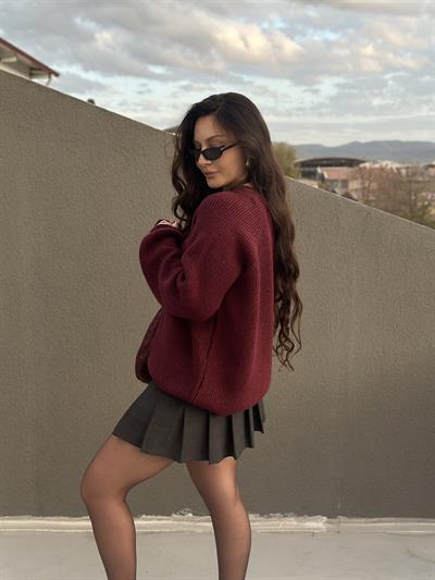 Ass Orj. Bordo Uzun Hırka