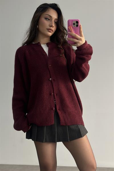 Ass Orj. Bordo Uzun Hırka