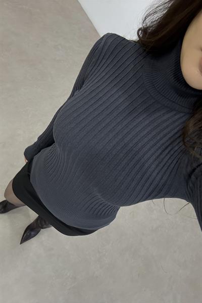 Balıkçı Yaka Poliamid Basic Füme Body