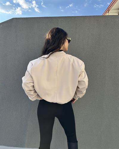Bej Bomber Ceket