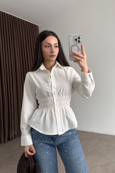 Beli Gipeli Ekru Gömlek