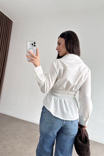 Beli Gipeli Ekru Gömlek