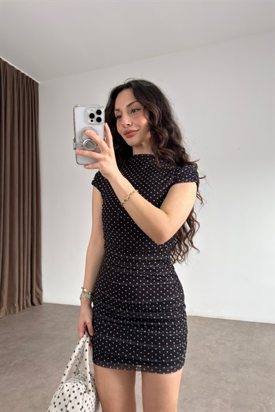 Brshk Orijinal Puantiyeli Mini Elbise