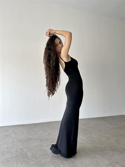 Orijinal Basic Askılı Uzun Brsk. Elbise