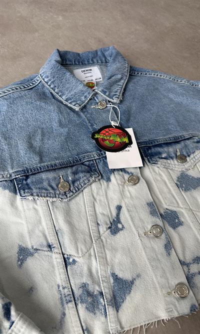 Brshka Orijinal Bunny Baskılı Denim Ceket