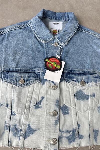 Brshka Orijinal Bunny Baskılı Denim Ceket