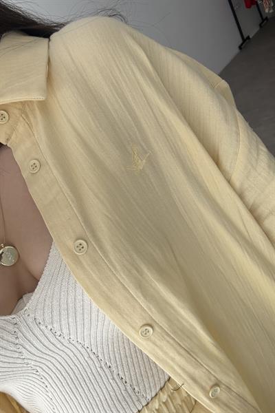 Bymn Clup Müslin Kumaş Gömlek Takım Yellow