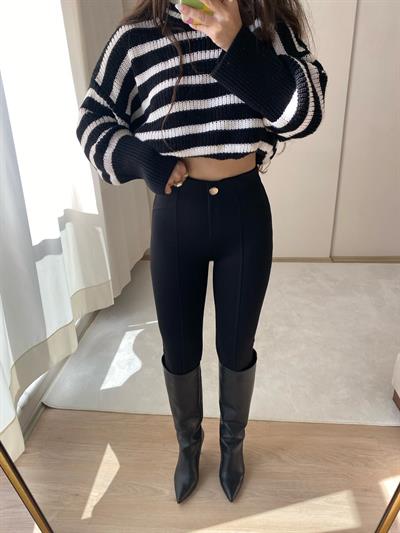 Çelik Kumaş Pantolon Form Tayt