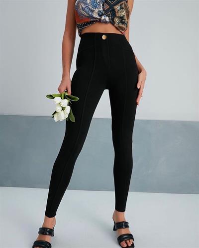 Çelik Kumaş Pantolon Form Tayt