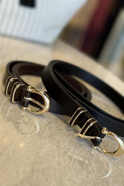 Çift Gold Halkalı Kemer