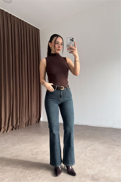 Clns Orj. Vintage Yeşil Flare Jean