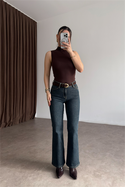 Clns Orj. Vintage Yeşil Flare Jean