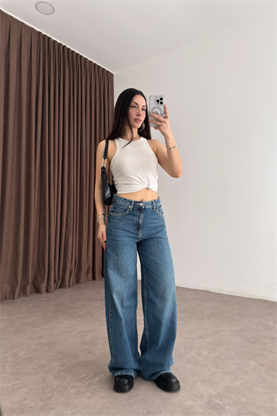 Clns Orj. Orta Mavi Loose Fit Jean