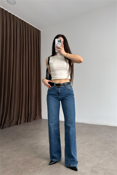 Clns Orj. Orta Mavi Straightleg Jean