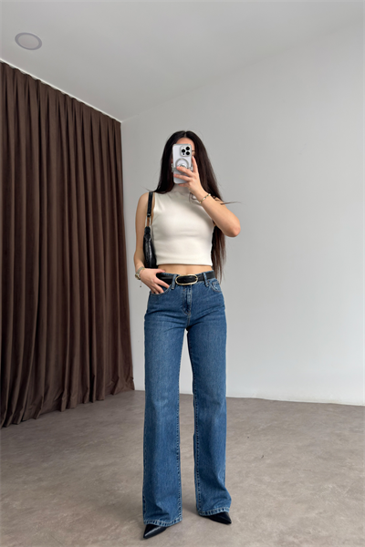 Clns Orj. Orta Mavi Straightleg Jean