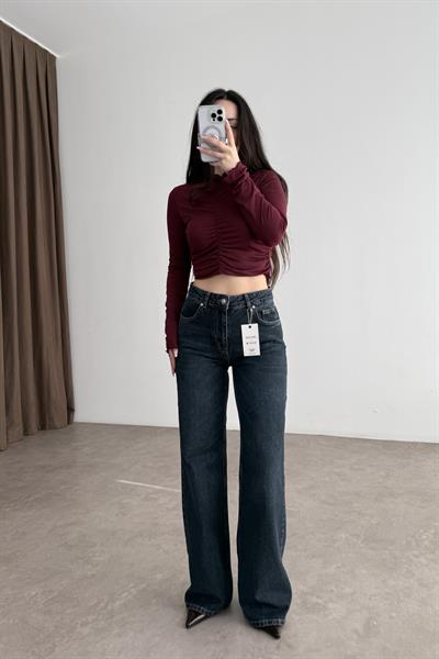 Dilvin Straight Leg Koyu Lacivert Jean