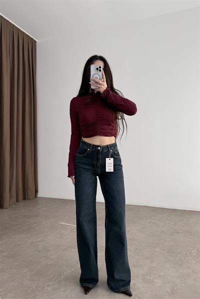 Dilvin Straight Leg Koyu Lacivert Jean