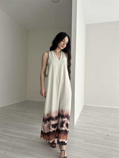 Demeter Eteği Desenli Elbise