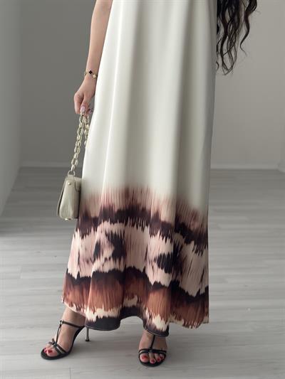 Demeter Eteği Desenli Elbise