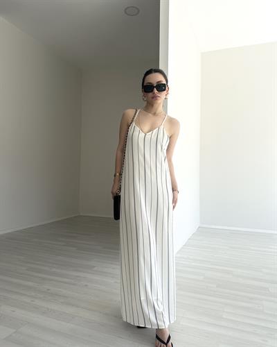 Mssimo Dtti Orj. Dokuma Çizgili Elbise