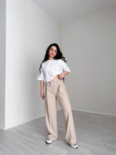 F/ZR Model Boxer Detaylı Bej Pantolon