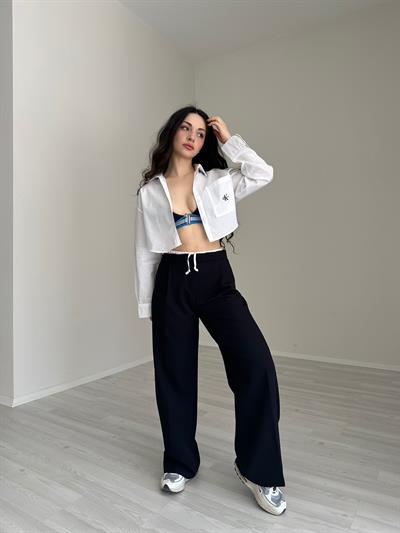 F/ZR Model Boxer Detaylı Siyah Pantolon