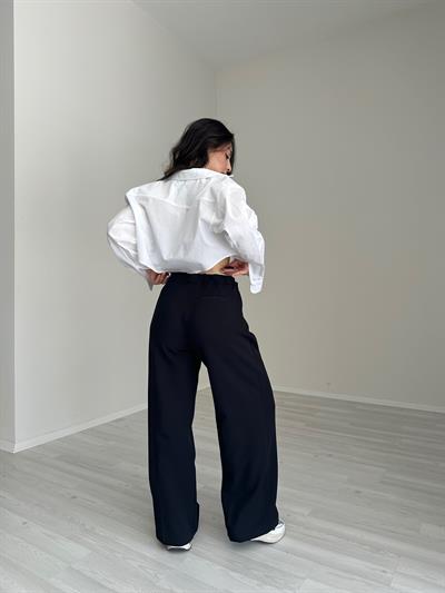 F/ZR Model Boxer Detaylı Siyah Pantolon