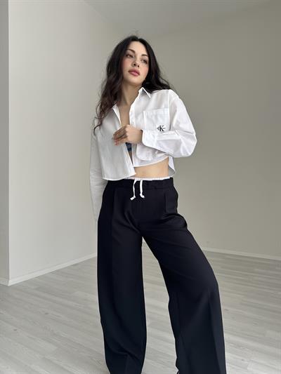 F/ZR Model Boxer Detaylı Siyah Pantolon