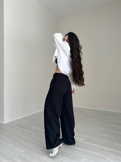 F/ZR Model Boxer Detaylı Siyah Pantolon