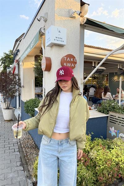 Hafif Dolgulu Şişme Yeşil Ceket