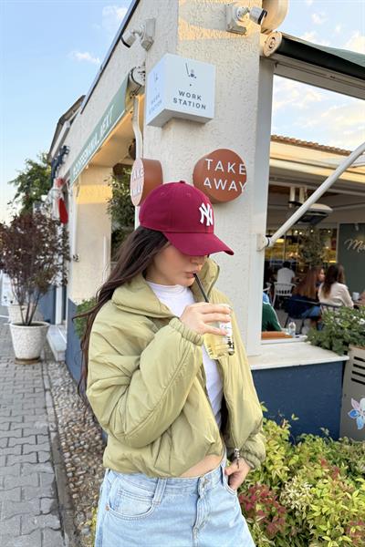 Hafif Dolgulu Şişme Yeşil Ceket