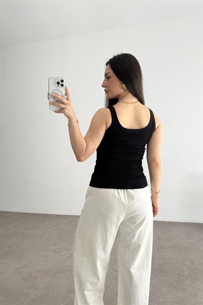 Kalın Biyeli Atlet Siyah