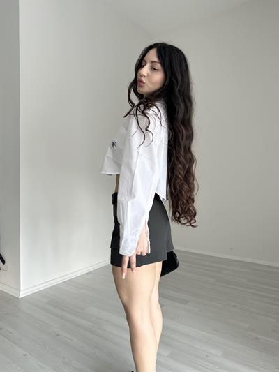 Kare Cepli Crop ck Gömlek