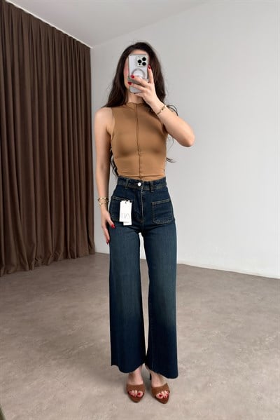 Kare Cepli Straigt Bilek Boy Vintage Jean