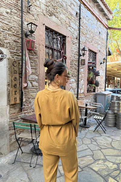 Keten Kemerli Lüks Takım Camel